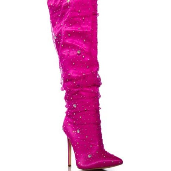 AZALEA WANG " LUXE LUXURY " FUCHSIA BOOTIE( BRAND NEW !!!!!!!!!!!!! - Picture 2 of 8